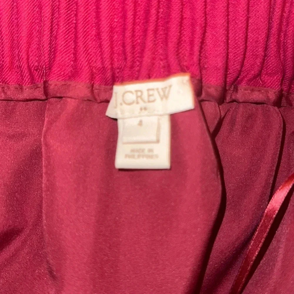 NWOT J. Crew Lined Fuchsia Skirt (4) - Picture 4 of 5